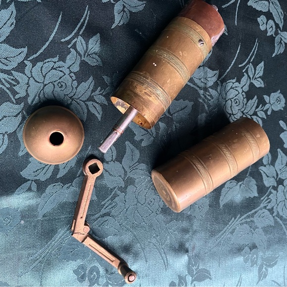 Vintage Brass Copper Plated Coffee, Pepper Grinder RARE Made in Albania VTG HTF - Picture 5 of 8